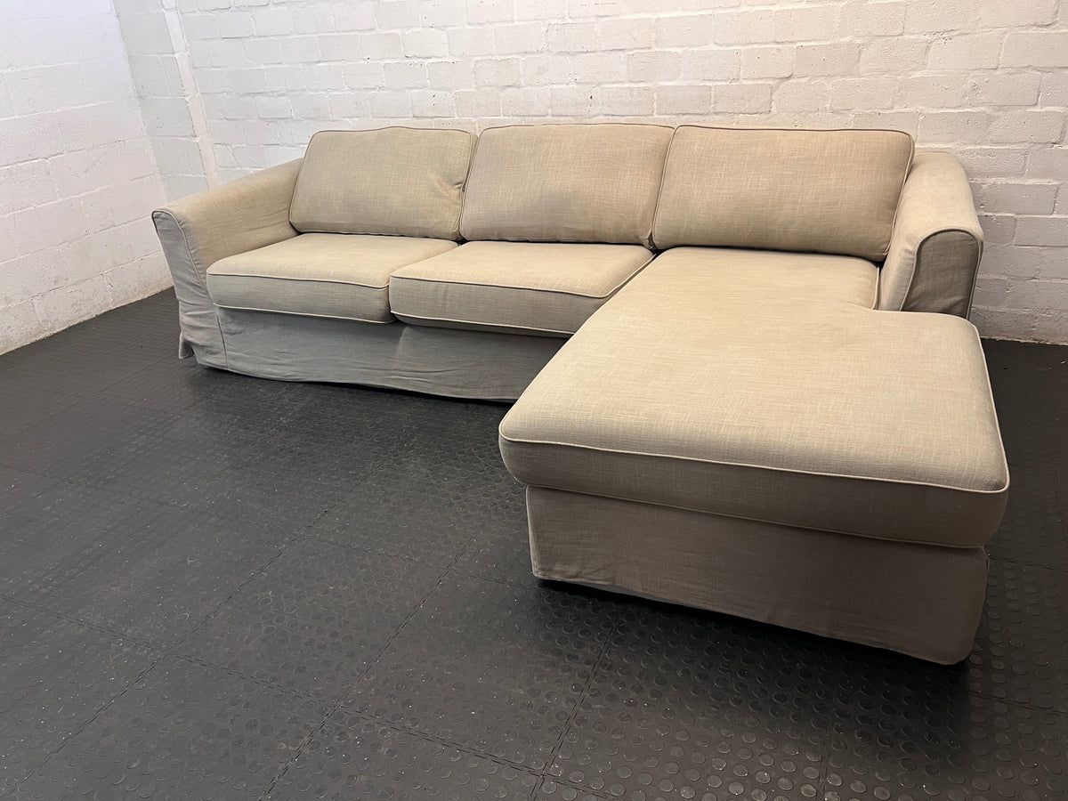 Coricraft Manhattan Slipcover Couch with Right Slouch – main front view