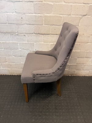 Grey Upholstered Tufted Dining Chair – condition detail