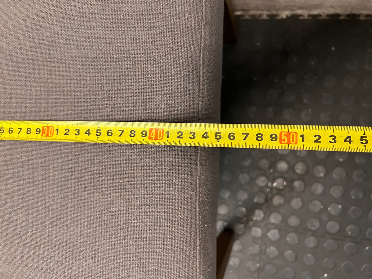 Grey Upholstered Tufted Dining Chair – depth measurement