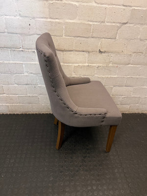 Grey Upholstered Tufted Dining Chair – top view