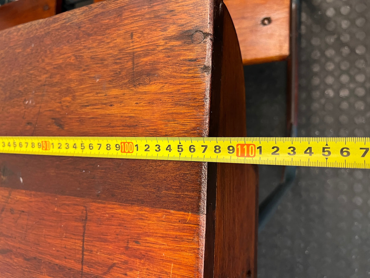Vintage Style Wooden School Desk with Metal Frame – width measurement