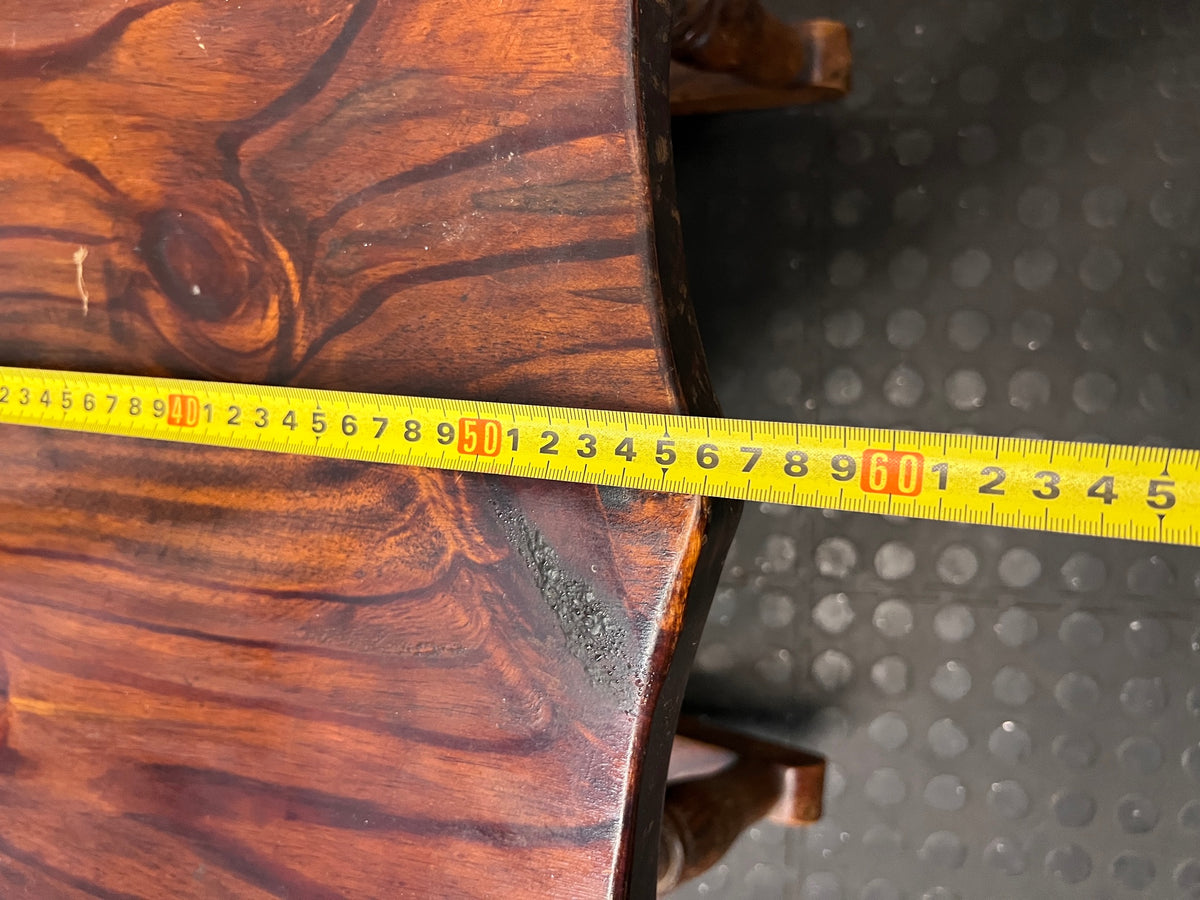 Vintage-Style Wooden Rocking Chair with Turned Spindles – width measurement
