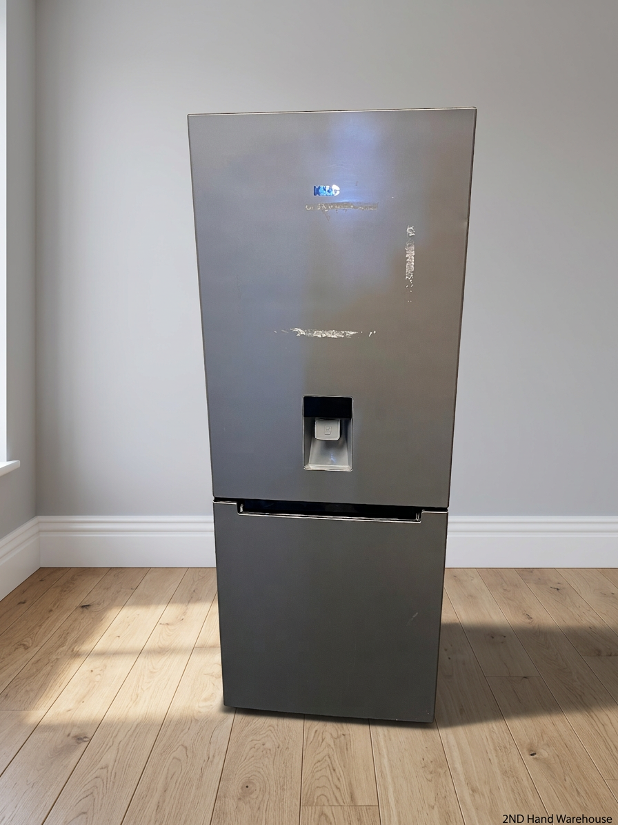KIC Silver Fridge Freezer with Water Dispenser – styled product image