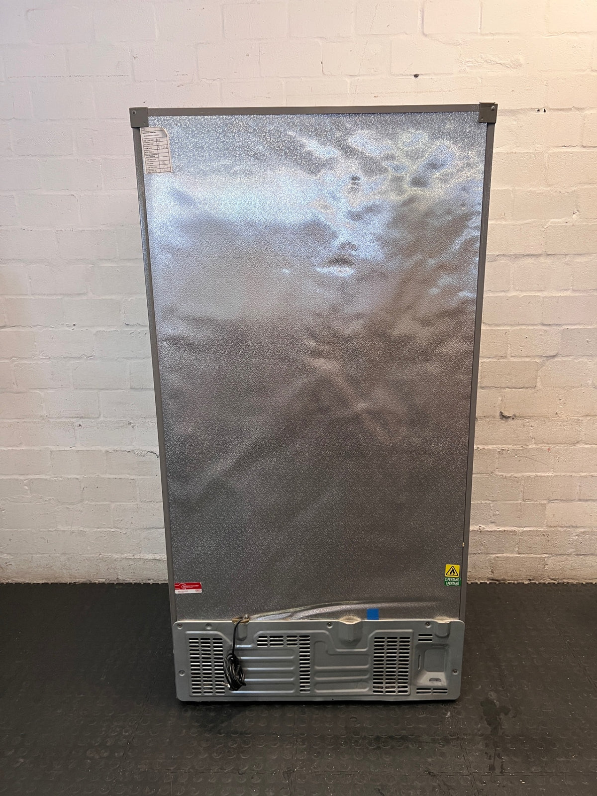 Defy Silver Side-by-Side Fridge with Water Dispenser – back view
