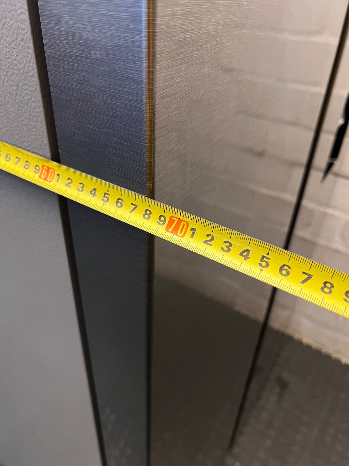 Defy Silver Side-by-Side Fridge with Water Dispenser – width measurement