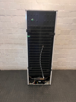 Defy White Freestanding Fridge Freezer — Non-Cooling with Structural and Shelf Damage – back view