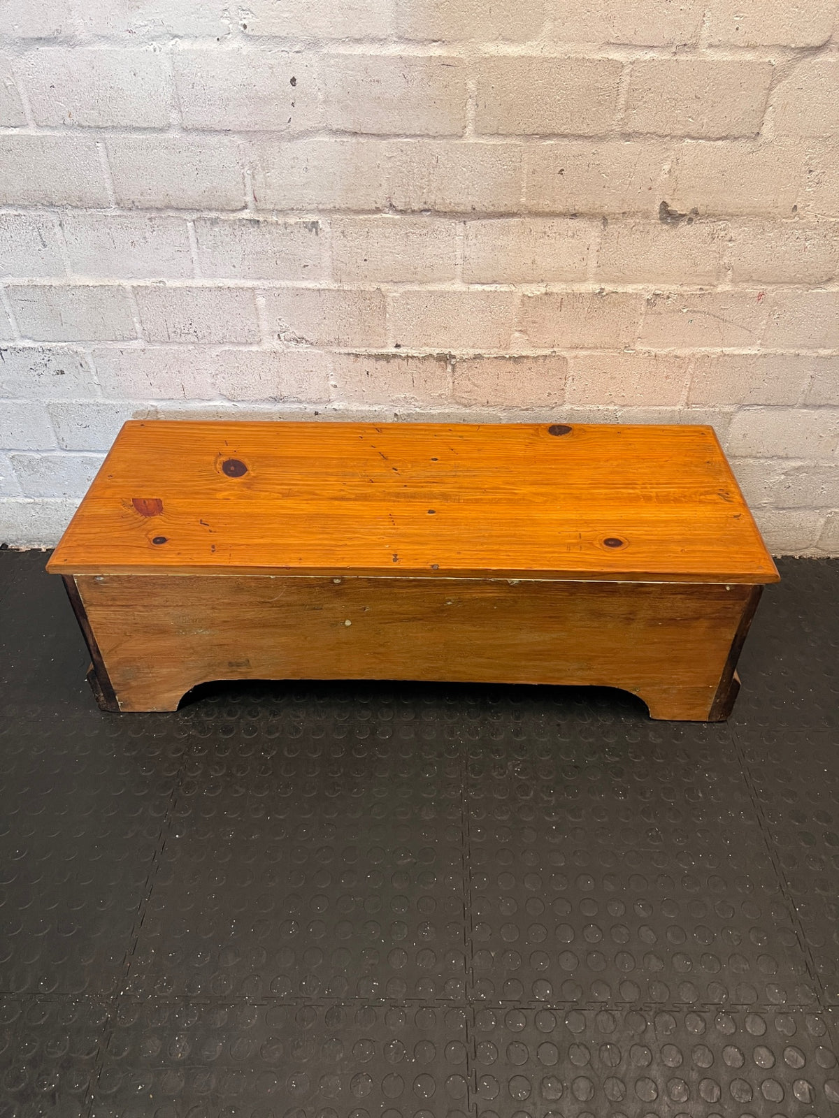 Vintage Oregon Pine Low Chest of Drawers – back view