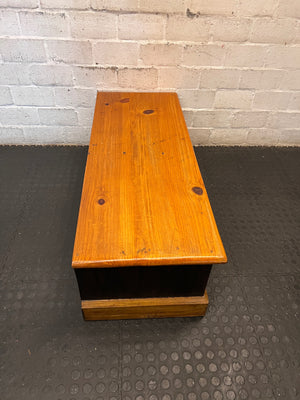 Vintage Oregon Pine Low Chest of Drawers – top view