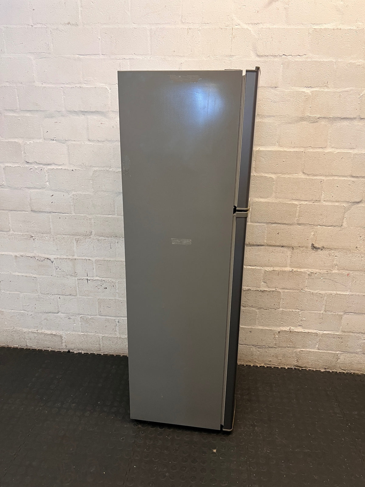 Hisense Silver Top-Mount Fridge Freezer — Working Well with External Damage – back view