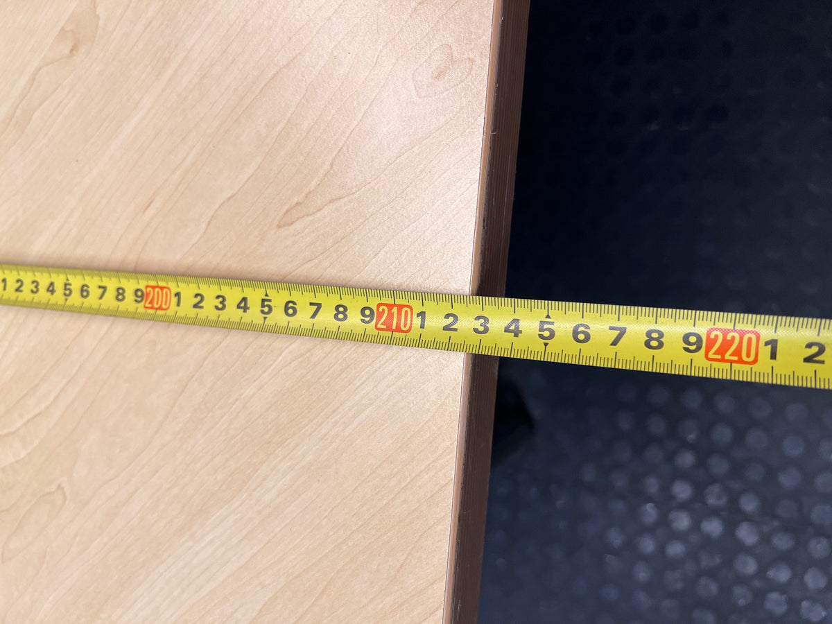 Large L-Shaped Office Desk with 4-Drawer Pedestal – width measurement
