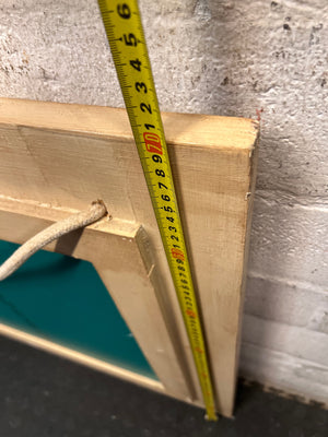 Light Wood Landscape Wall Mirror with Rope Detail – height measurement