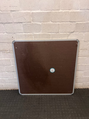 Black Fabric Pin Board with Aluminium Frame – side view