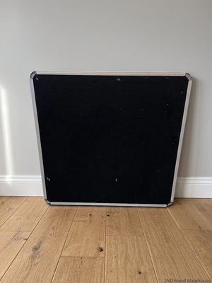 Black Fabric Pin Board with Aluminium Frame – styled product image
