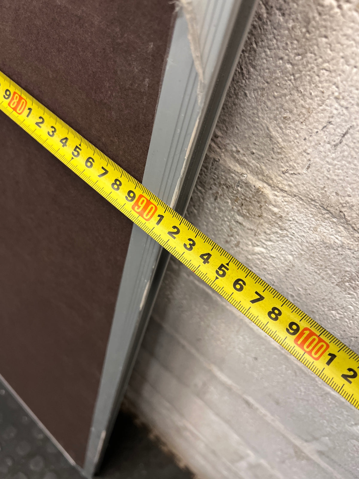 Black Fabric Pin Board with Aluminium Frame – width measurement