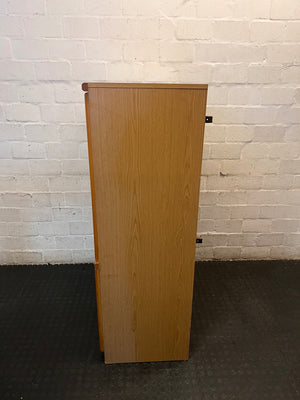 Wooden Wall Unit with Recessed Panel Doors – condition detail