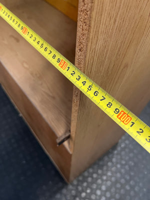 Wooden Wall Unit with Recessed Panel Doors – depth measurement