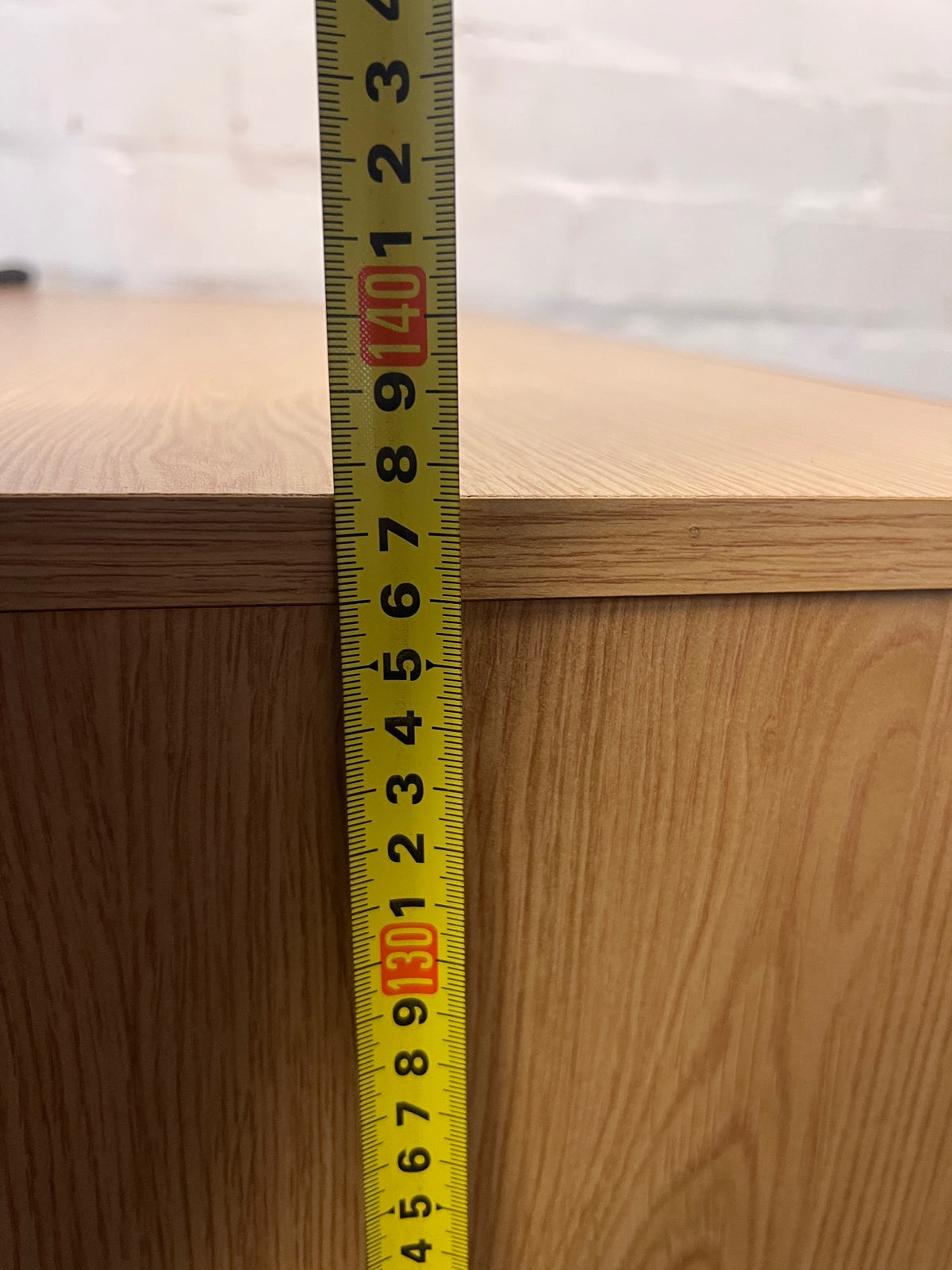 Wooden Wall Unit with Recessed Panel Doors – height measurement