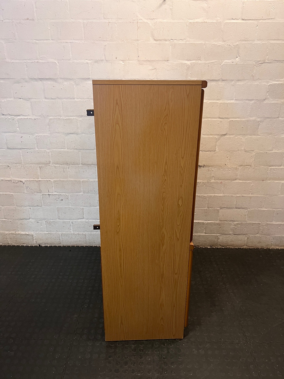 Wooden Wall Unit with Recessed Panel Doors – top view
