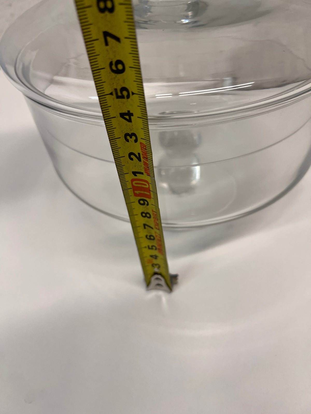 Pedestal Glass Biscuit Jar with Lid – height measurement