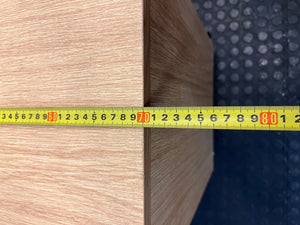 Oak-Finish Mobile TV Unit with Glass Doors – width measurement