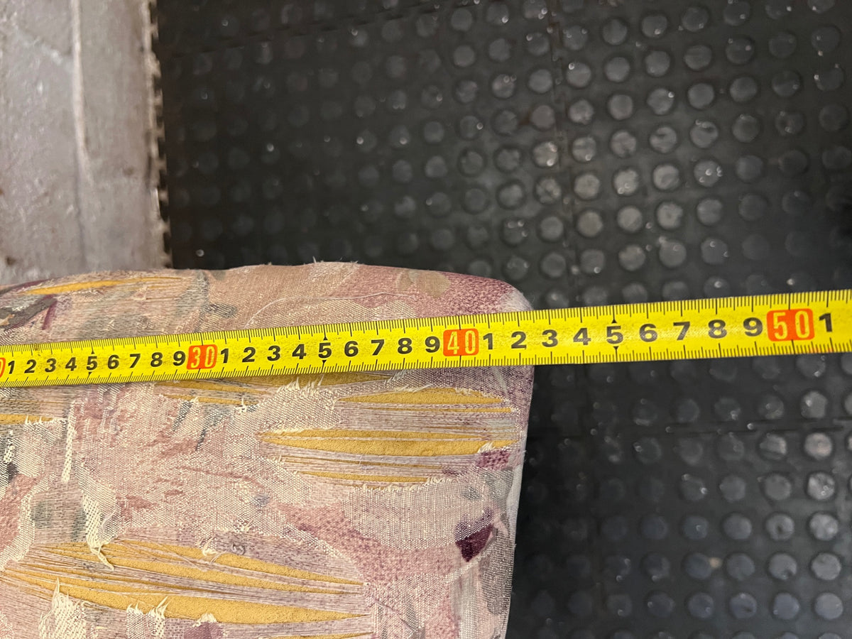 Oak-Toned Dining Chair with Floral Upholstery – width measurement