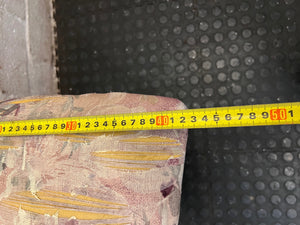 Oak-Toned Dining Chair with Floral Upholstery – width measurement