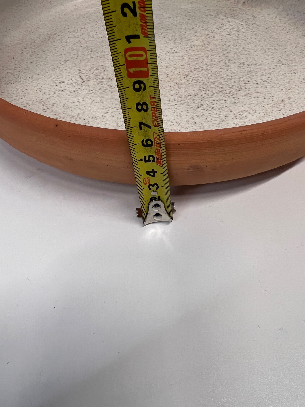 Speckled Ceramic Serving Platter with Terracotta Rim – height measurement