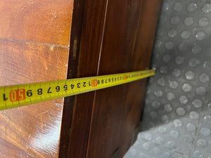 Solid Wood Storage Chest Coffee Table with Brass Detail — Broken Legs and Overall Damage – height measurement