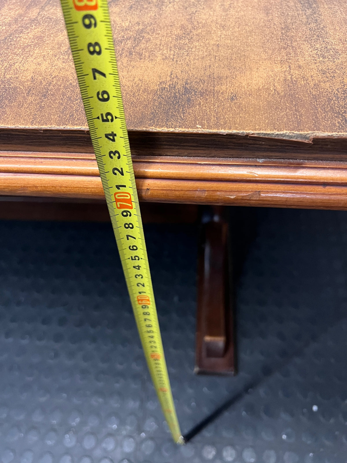 Dark Wood Trestle Dining Table – height measurement