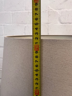 White Tripod Floor Lamp with Fabric Drum Shade – height measurement
