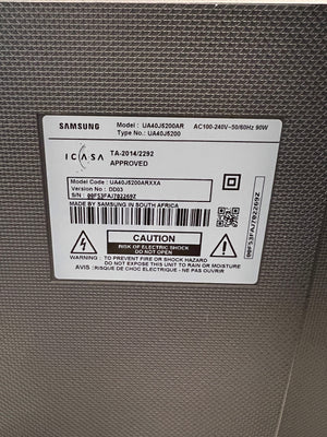 Samsung 40-inch Flat Screen Television in Black – back view