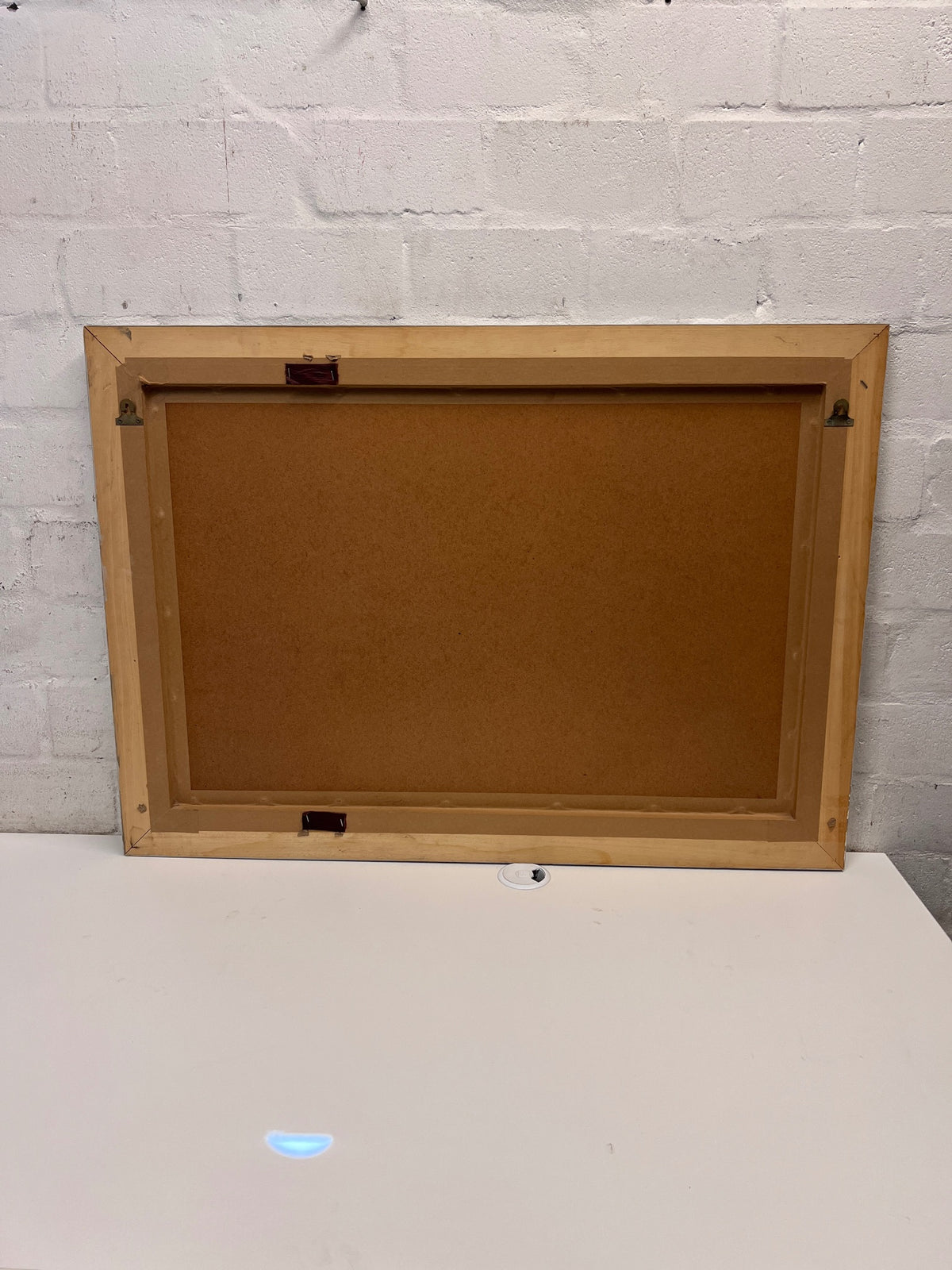 Grey Framed Wall Mirror with Decorative Border – side view