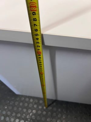 White L-Shaped Office Desk with Pedestal Drawers – height measurement