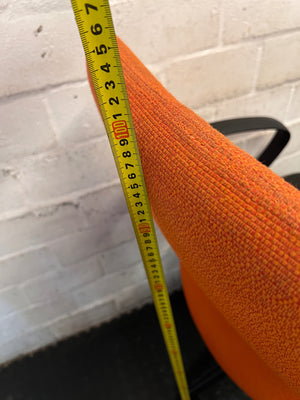 Two-Tone Orange and Black Office Swivel Chair – height measurement
