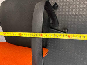Two-Tone Orange and Black Office Swivel Chair – width measurement