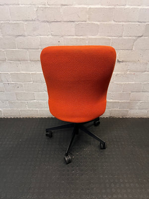 Orange and Black Upholstered Office Chair – condition detail