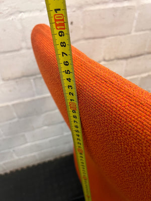 Orange and Black Upholstered Office Chair – height measurement