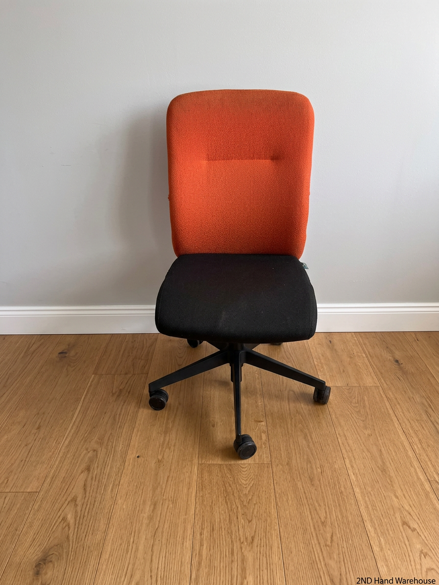 Orange and Black Upholstered Office Chair – styled product image
