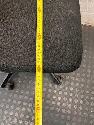 Orange and Black Upholstered Office Chair – width measurement