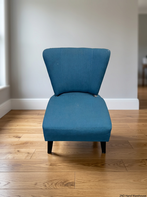 Teal Upholstered Armless Accent Chair – styled product image