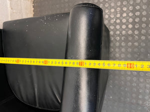 Black Faux-Leather Tub Chair – width measurement