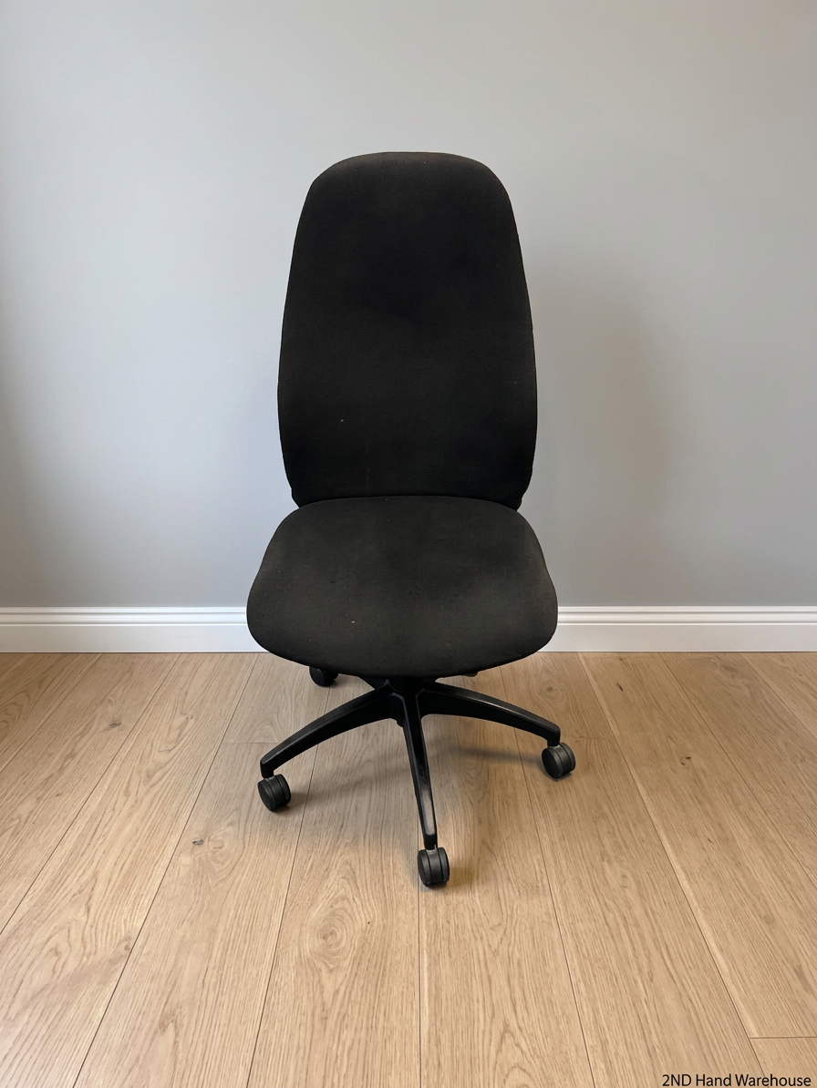 High-Back Black Fabric Office Swivel Chair – styled product image