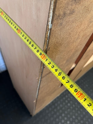 Light Wood Finish Tiered TV Unit with Shelving – depth measurement