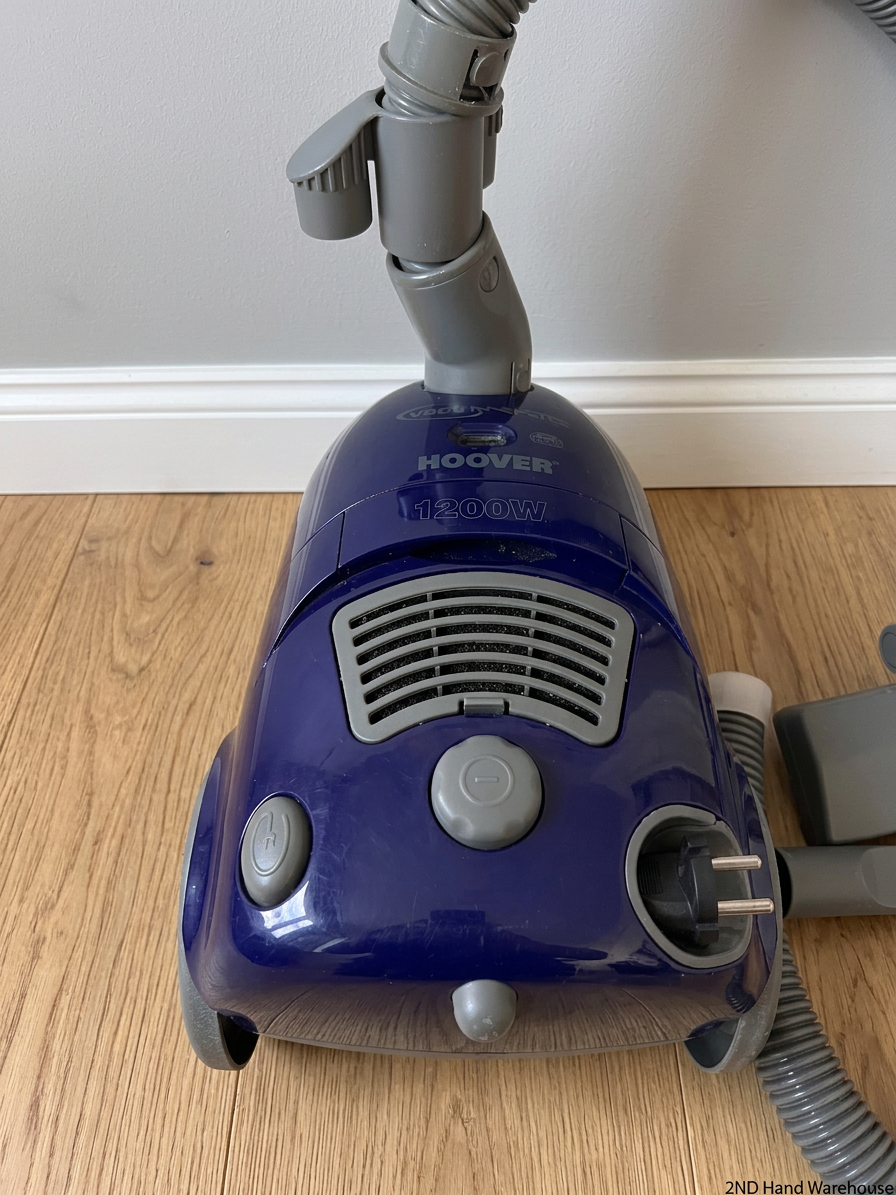 Hoover 1200W Canister Vacuum Cleaner in Navy Blue — Working with Missing Connectors and Internal Faults – styled product image