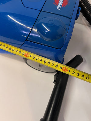 Blue Canister Vacuum Cleaner with Attachments – depth measurement