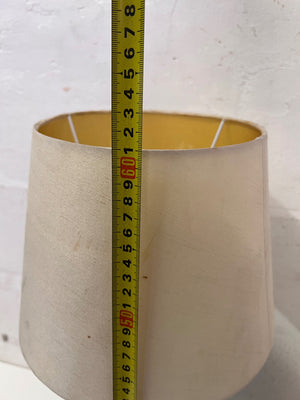 Modern Hourglass Table Lamp with Cream Fabric Shade – height measurement