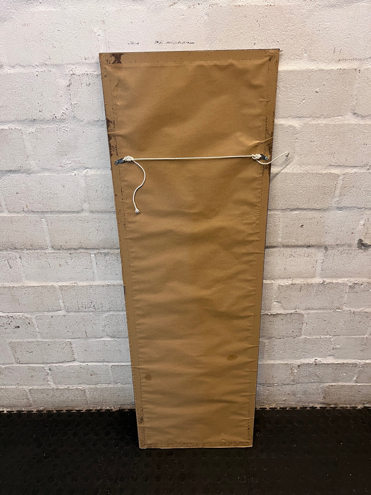 Full-Length Black Framed Wall Mirror – condition detail