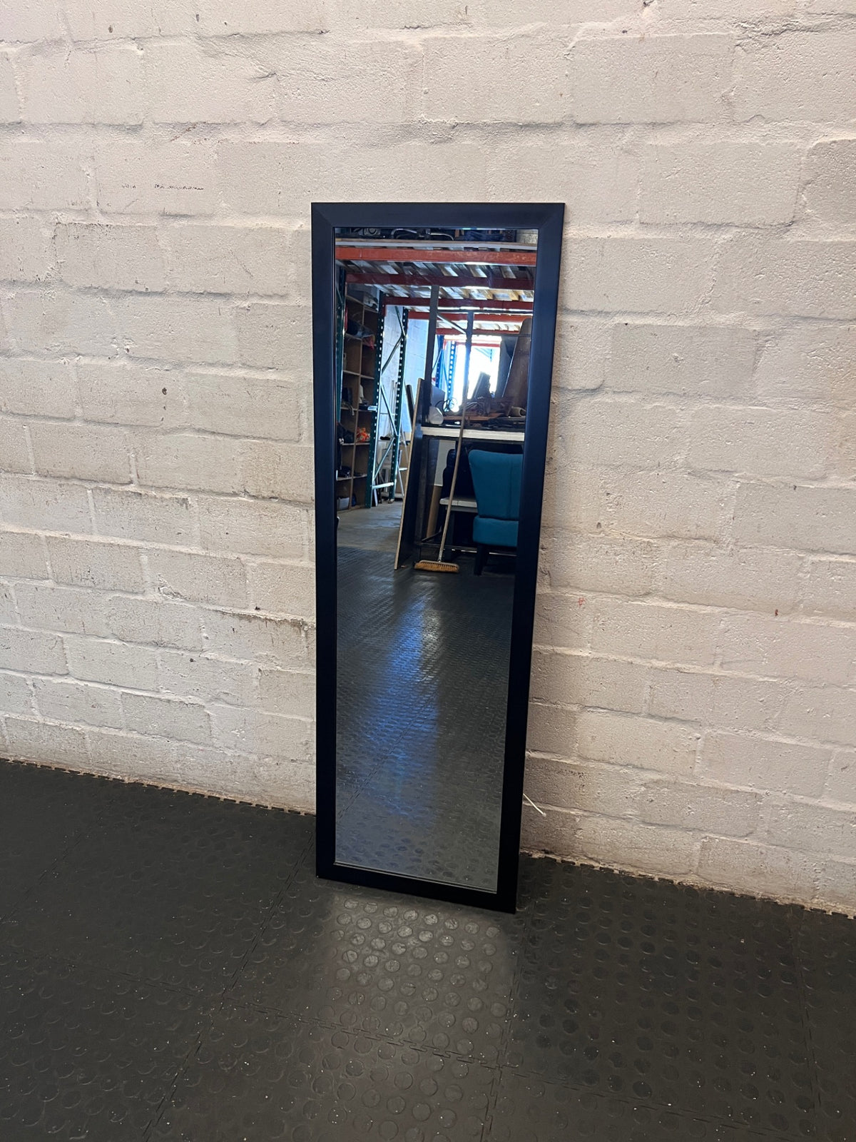 Full-Length Black Framed Wall Mirror – main front view