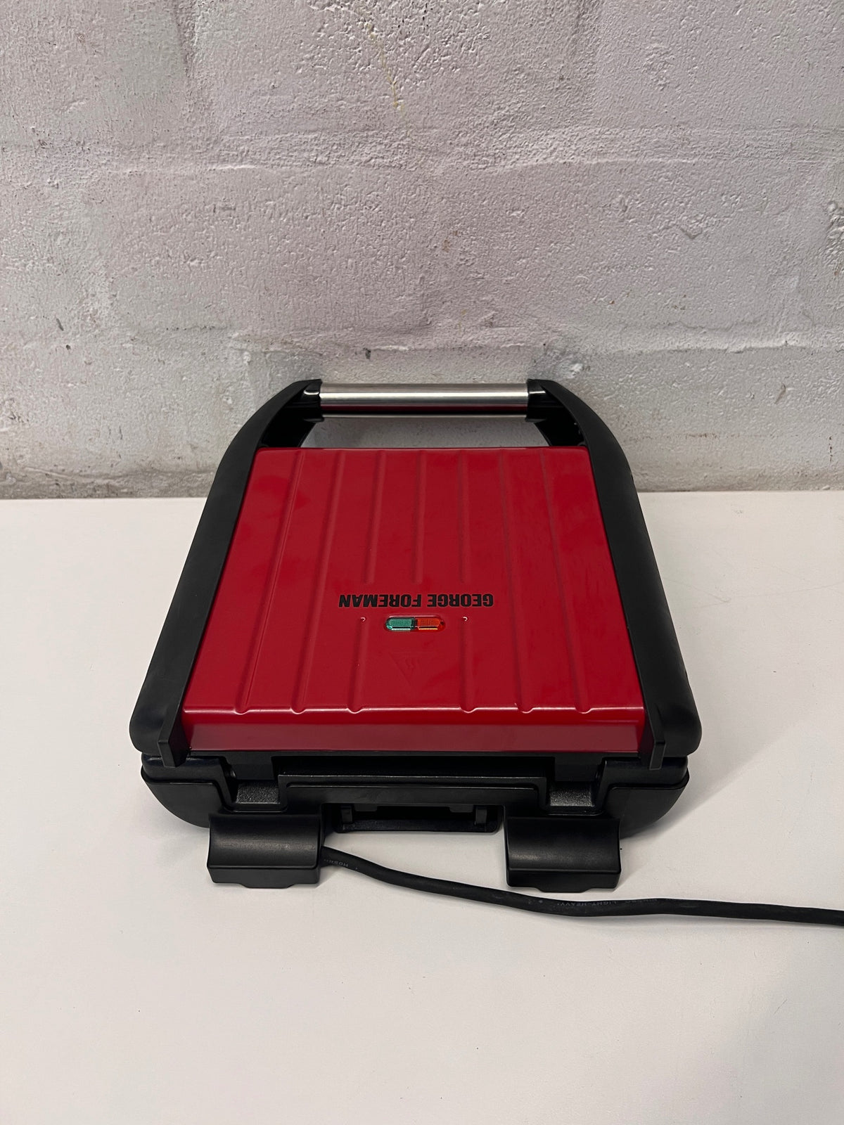 Red George Foreman Countertop Grill – back view