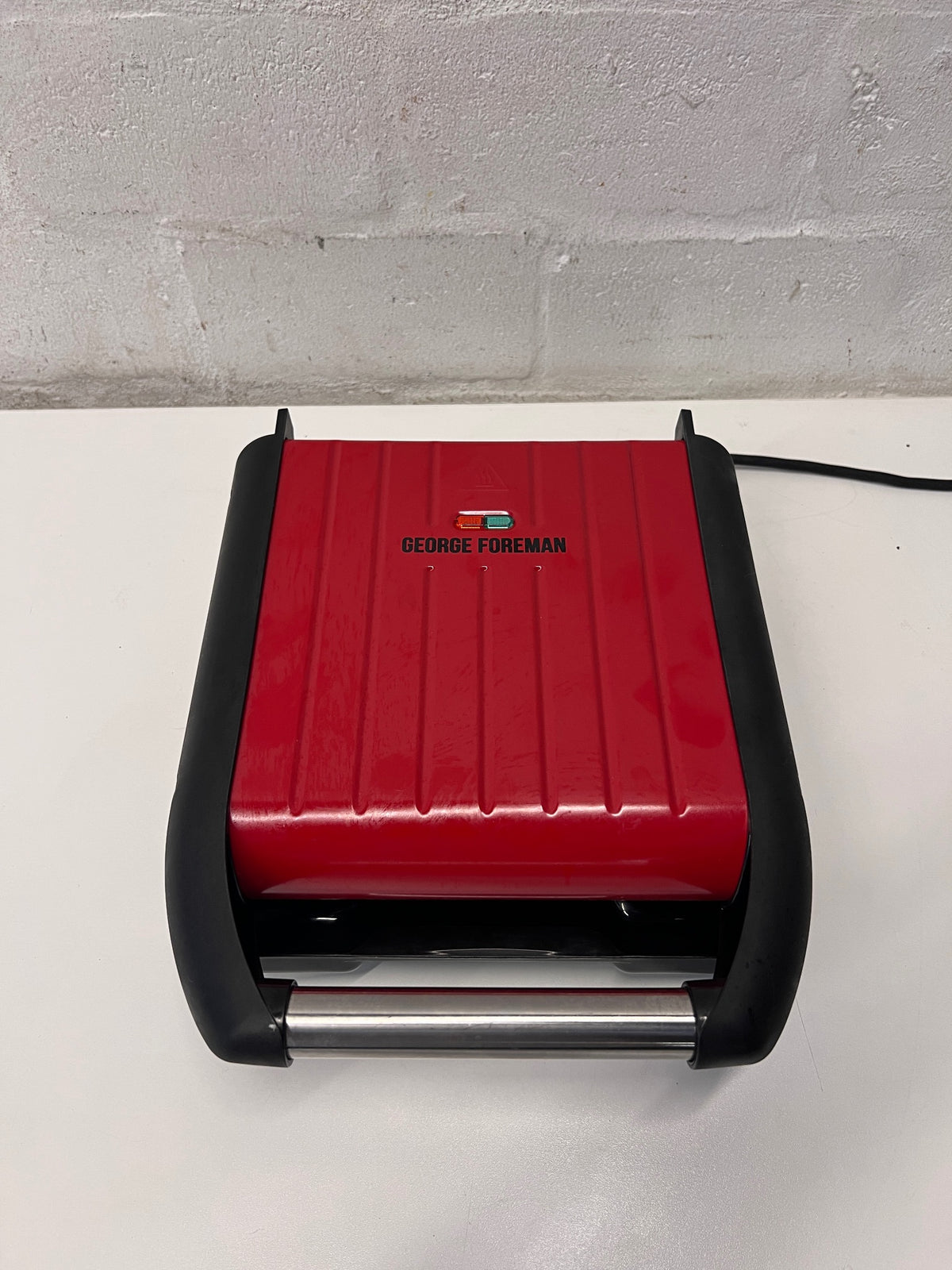 Red George Foreman Countertop Grill – main front view